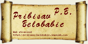 Pribisav Belobabić vizit kartica